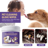 JAYSUING Pet Cleaning Glove Wipes, Pet Gum Care Gently Clean Dental Tartar Odor