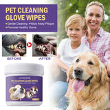 JAYSUING Pet Cleaning Glove Wipes, Pet Gum Care Gently Clean Dental Tartar Odor