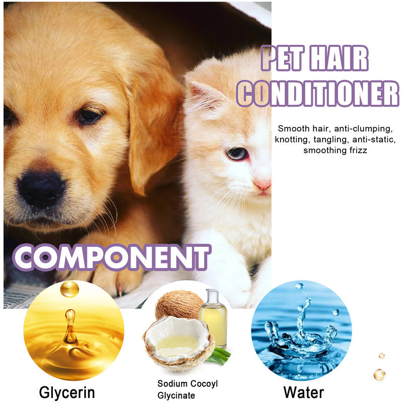 Yegbong Pet Hair Conditioner, Fluffy Soft Not Knot Pet Pet Hair Clean Nursing Hair Cream