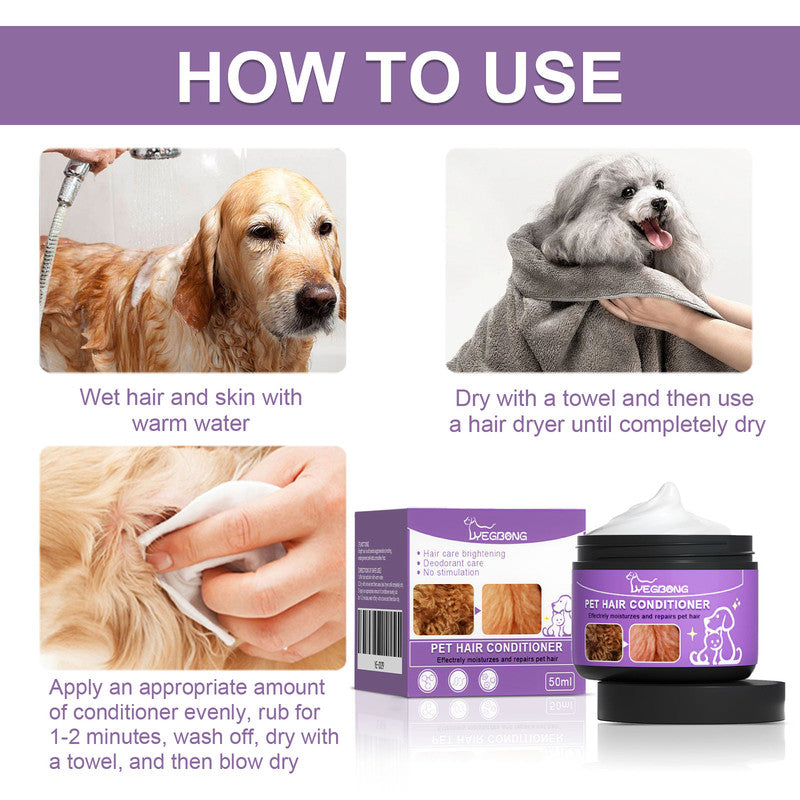 Yegbong Pet Hair Conditioner, Fluffy Soft Not Knot Pet Pet Hair Clean Nursing Hair Cream