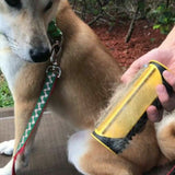 Pet Dog Cat Hair Fur Deshedding Shedding Trimmer Grooming Roll Comb Brush yellow