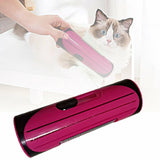 Pet Dog Cat Hair Fur Deshedding Shedding Trimmer Grooming Roll Comb Brush red