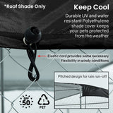 NEATAPET Shade Roof for 3x3m Dog Run Pet Enclosure, UV & Water Resistant, Black colour