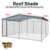 NEATAPET Shade Roof for 3x3m Dog Run Pet Enclosure, UV & Water Resistant, Black colour