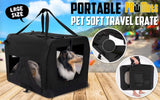 Portable Soft Dog Cage Crate Carrier XL BLACK