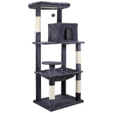 VaKa 143cm Cat Tree Scratching Post Scratcher Tower Condo House Furniture Wood