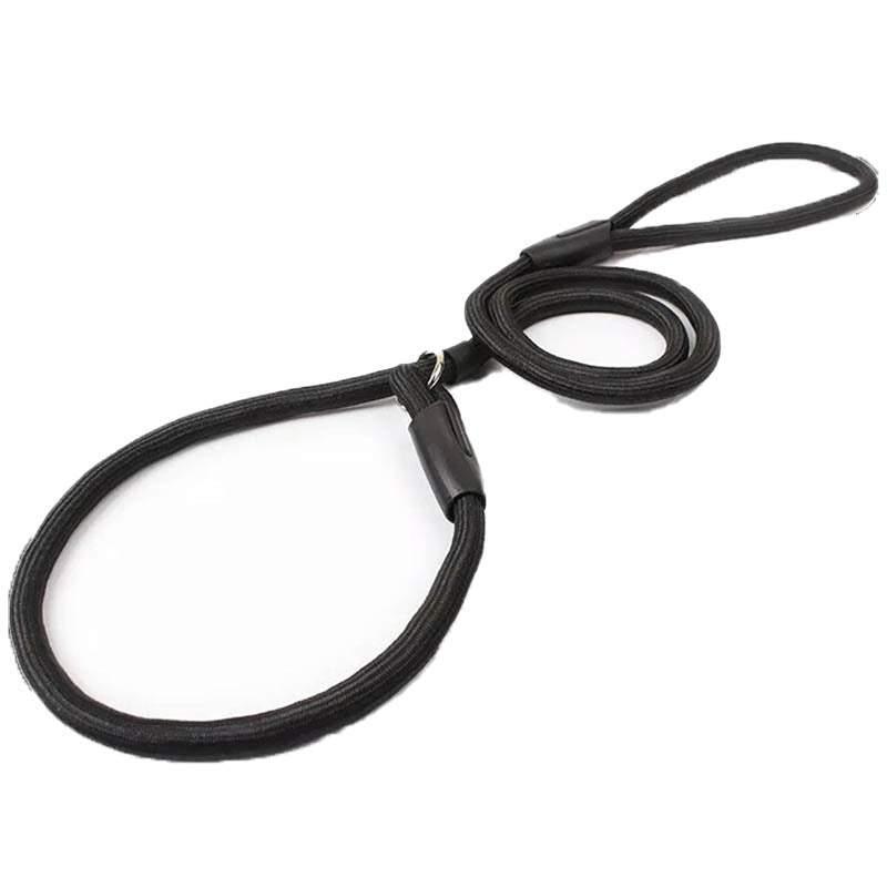 Dog Training Correction Leash Lead Cesar Puppy Pets Millan Slip Nylon Rope 10*140mm - Black