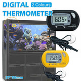 Aquarium Thermometer LCD Digital Aquarium Fish Tank Water Temperature Marine - Yellow