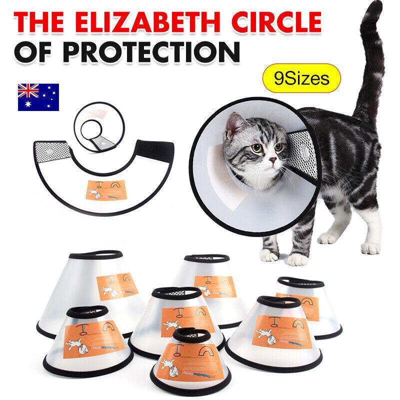 Pet Dog Cat Cone Protective Collar Wound Healing Medical Elizabethan E-Collar Au - 3#(36-42CM  depth: 13.5CM)