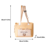 Portable Breathable Adjustable Crossbody Pet Carrier Bag Large Capacity for Pet - Blue