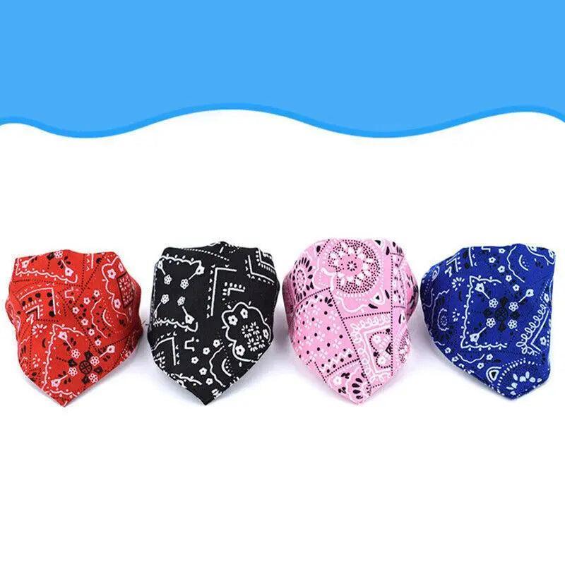 L Adjustable Pet Dog Bandana Collar Triangle Scarf For Puppy Cat Neckerchief - Black
