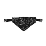 L Adjustable Pet Dog Bandana Collar Triangle Scarf For Puppy Cat Neckerchief - Black