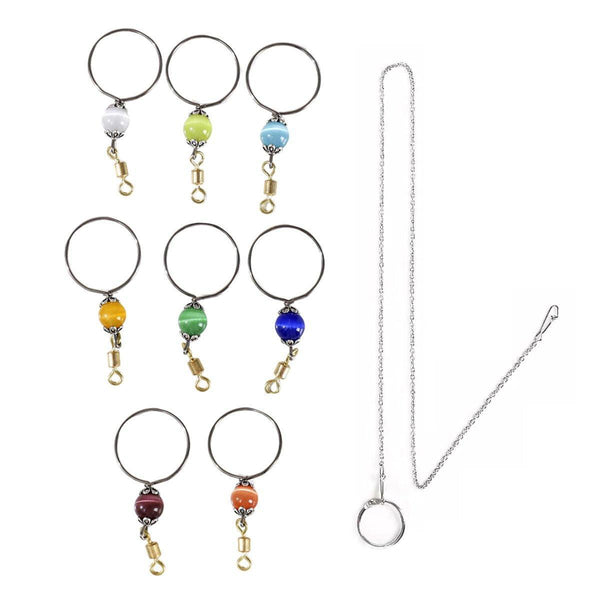 Parrot Neck Collar Stainless Steel Bird Chain Training Adjustable Bird Leash - M-Diameter 1.9cm