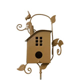 Birdhouse Garden Stakes Outdoor Yard Ornaments for Lawn and Garden Decoration - D