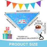 Pet Birthday Cake Hat and Triangle Towel combination Fun Party Dress Up for Pets - Pink