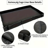 Waterproof Small Pet Crate Sump Cover Dirt Resistant Mat Easy to Clean Protector - Black