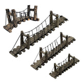 Resin Bridge Aquarium Decoration Fish Tank Accessories Shrimp Tortoise Climbing - Bent Rope Bridge-S