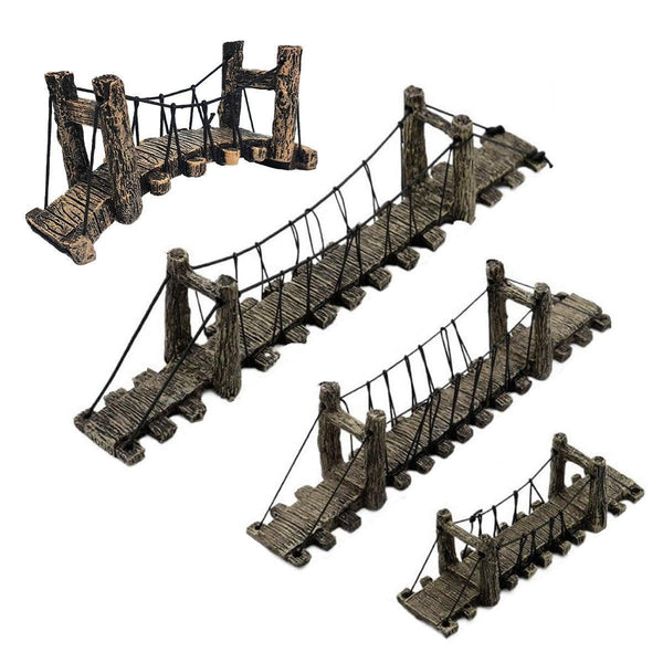 Resin Bridge Aquarium Decoration Fish Tank Accessories Shrimp Tortoise Climbing - Suspension Bridge-M