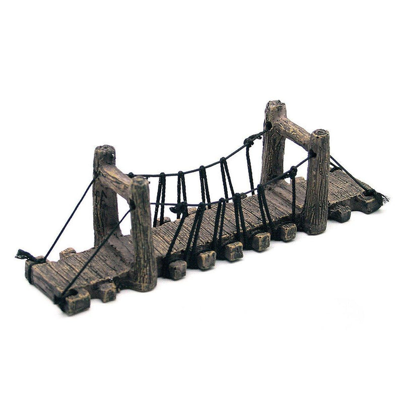 Resin Bridge Aquarium Decoration Fish Tank Accessories Shrimp Tortoise Climbing - Suspension Bridge-S
