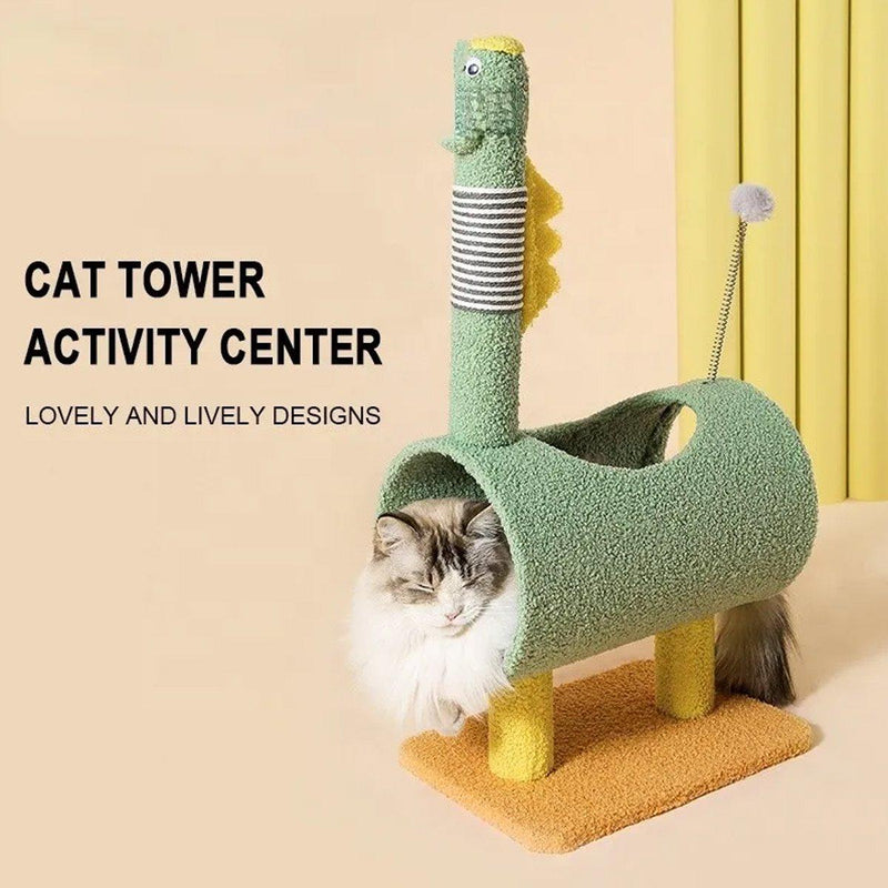 Climbing Frame Cat Scratching Post Jumping Platform Pet Toys for Cats and Kitten - Yellow