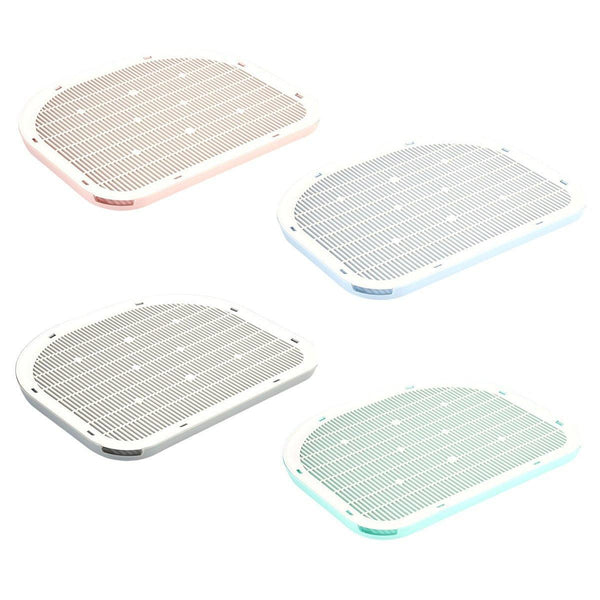 Anti Spill Cat Litter Mat Double Layer Pet Toilet Mat for Litter Box - Blue