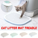 Anti Spill Cat Litter Mat Double Layer Pet Toilet Mat for Litter Box - Green