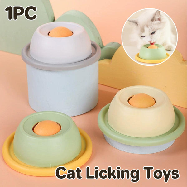 Cat Lick Toys Slow Food Tray Tease Interactive Cat Toy for Eating and Fun - Grey