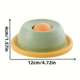 Cat Lick Toys Slow Food Tray Tease Interactive Cat Toy for Eating and Fun - Yellow