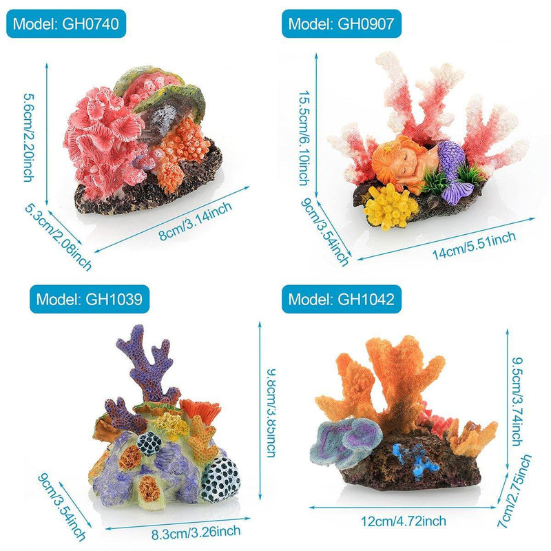Aquarium Resin Coral Decorations for Fish Tank Marine Simulation Micro Landscape - GH1666