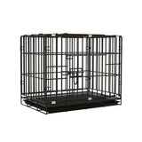 Metal Dog Crate Pet Cage with Divider for Puppies Cats Kennel Indoor Pet House - Small-Blue