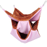Hanging Hammock Nest Bed for Hamster Guinea Pig Ferret Rat Mice Cage Warmer Toy - Pink