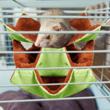 Hanging Hammock Nest Bed for Hamster Guinea Pig Ferret Rat Mice Cage Warmer Toy - Pink Rabbit
