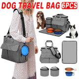 6PCS Pet Travel Outing Backpack Large Capacity Folding Storage Multifunctional
