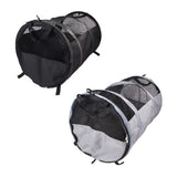Foldable Pet Car Carrier Bag Breathable Travel Tent Portable Kennel for Transport - Grey