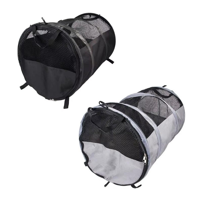 Foldable Pet Car Carrier Bag Breathable Travel Tent Portable Kennel for Transport - Grey