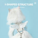 Pet Angel Wings Dog Vest Leash Cat Harness Anti-Break Walking Dog Leash Set - Blue-S