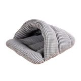 Pet Kennel Sleeping Bag Semi Enclosed Bed for Small Animals Cats and Puppies - Blue