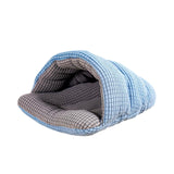 Pet Kennel Sleeping Bag Semi Enclosed Bed for Small Animals Cats and Puppies - Blue