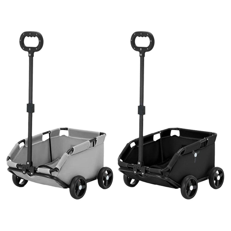 Pet Stroller Dog Cat Carrier Cart Travel Foldable Puppy Trolley Travel Outing - Black