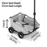 Pet Stroller Dog Cat Carrier Cart Travel Foldable Puppy Trolley Travel Outing - Black