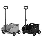 Pet Stroller Dog Cat Carrier Cart Travel Foldable Puppy Trolley Travel Outing - Grey