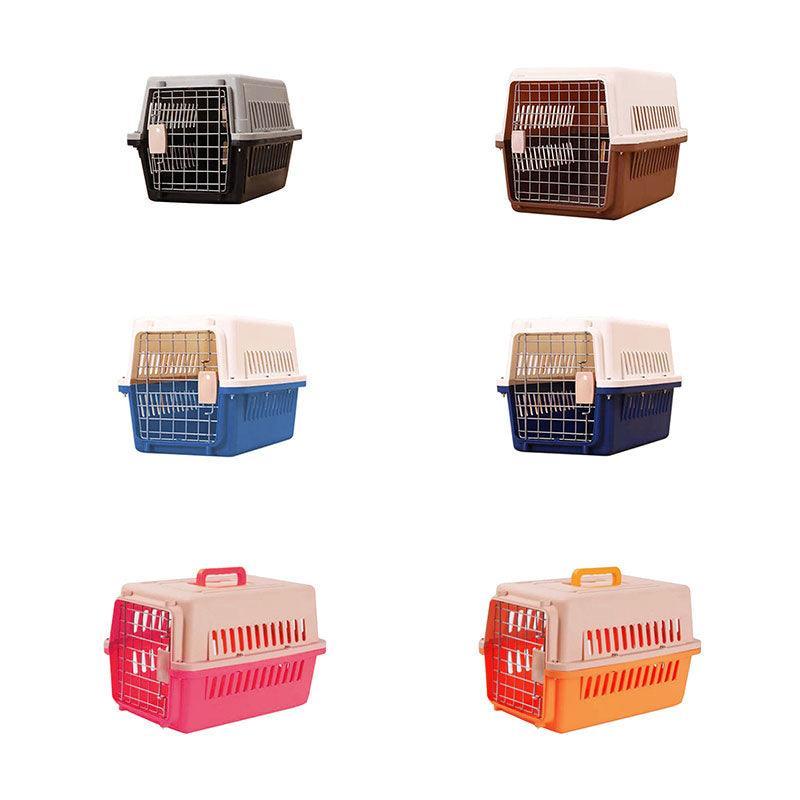 L Size Dog Cat Rabbit Portable Tote Crate Pet Carrier Kennel Travel Airline Carry Bag - Brown