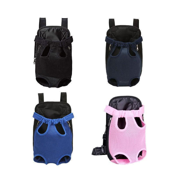 M Size Pet Carrier Dog Cat Puppy Front Back Backpack Shoulder Carry Sling Pouch Bag - Black