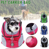 L Size Puppy Travel Mesh Pet Dog Carrier Backpack Front Travel Portable Shoulder Bag - Black