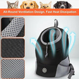 S Size Puppy Travel Mesh Pet Dog Carrier Backpack Front Travel Portable Shoulder Bag - Black