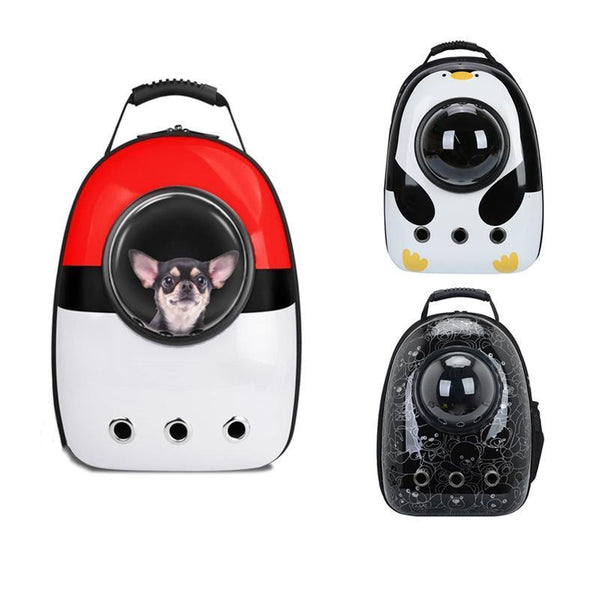 Cat Dog Backpack Carrier Breathable Pet Carrier Bag for Outdoor Travel - Penguin