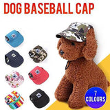 Dog Baseball Cap Outdoor Pet Sun Hat Summer Canvas Visor Puppy XL - Stripe