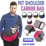 S Size Pet Shoulder Carrier Bag Puppy Cat Dog Travel Sling Backpack Portable - Rose Red