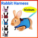 Rabbit Vest Harness Leash Lead Small Animal Pet Mesh Hamster Bunny Traction Rope M - Pink
