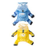 Waterproof Dog Raincoat with Feet Full Coverage Pet Rainy Clothes for Small Dogs - Blue - XXL